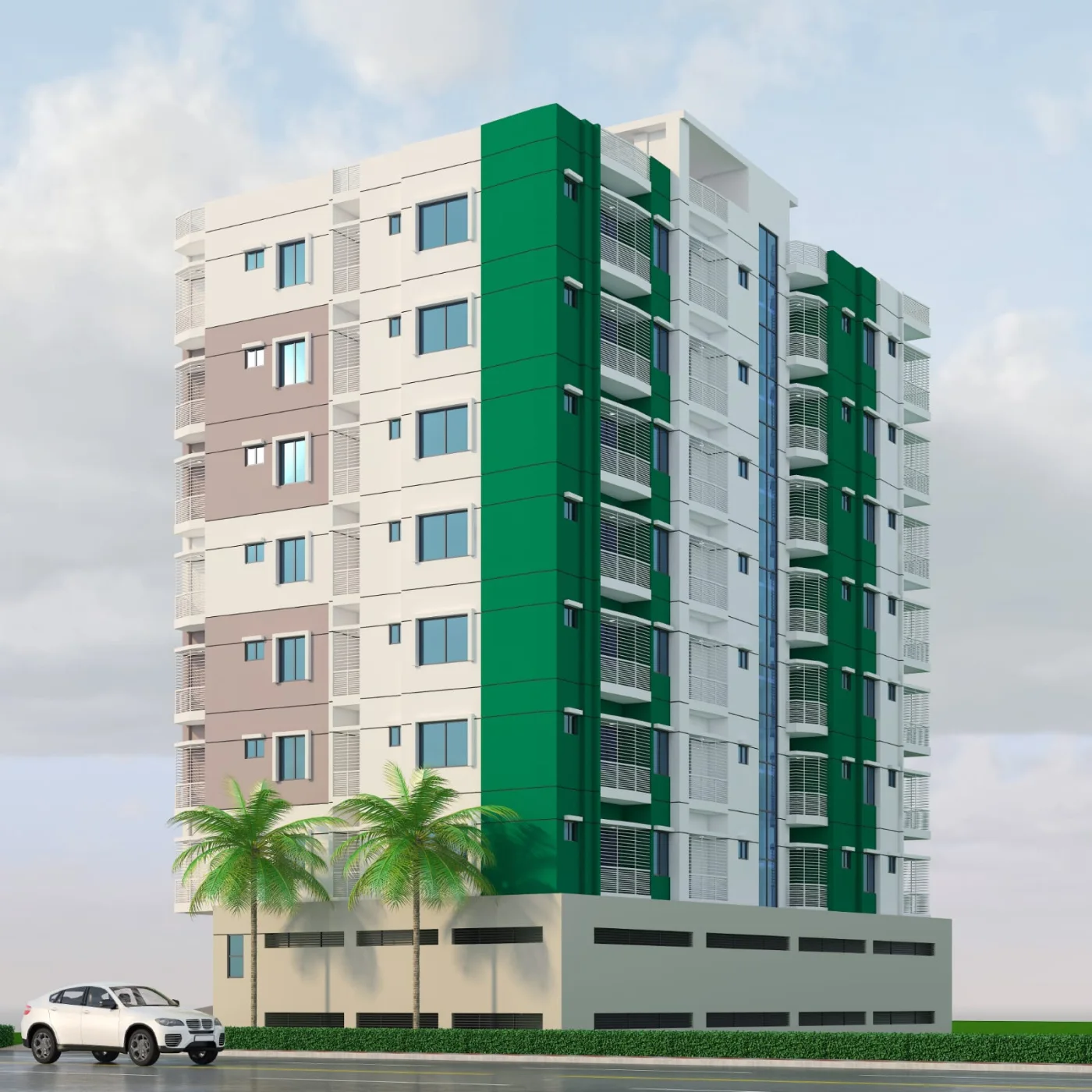 Shobuj Angon residential building by Natec Development at Rajendrapur Bazar, Sreepur